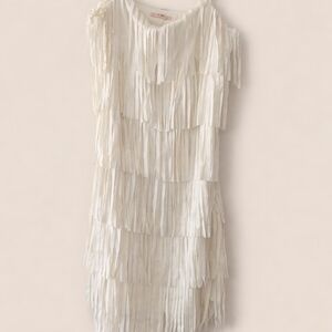 White Fringe Dress